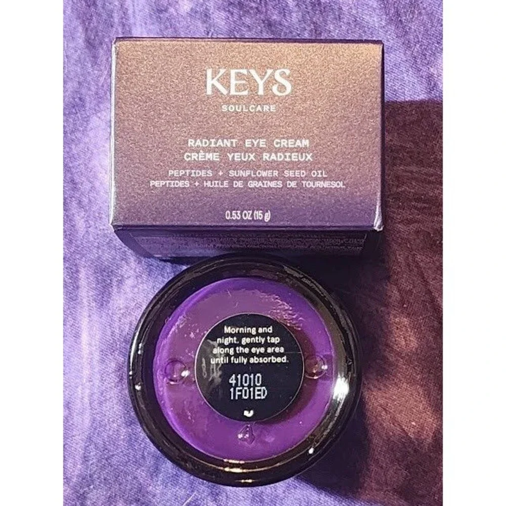 Keys SoulCare Radiant Eye Cream Peptides Hydrate Glow Day Night Clean Fair Trade